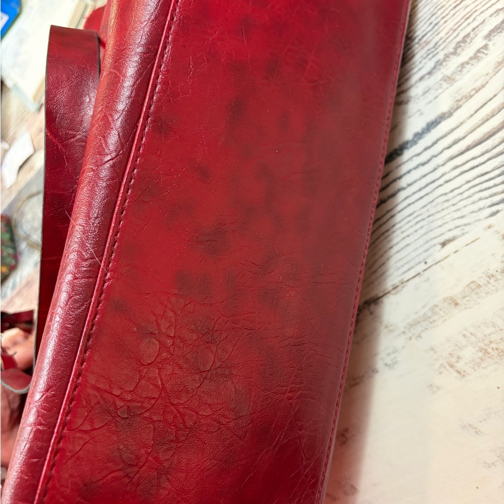 Red Women’s Tote Bag Weimeibaige Braided Strap Excellent - Picture 7 of 7